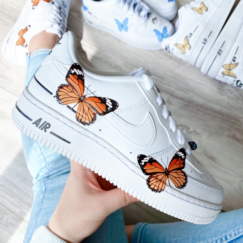 NIKE AIR FORCE 1 low butterfly custom - Picture 4 of 13